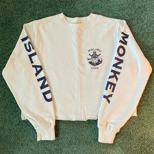 Monkey Island John Galt cropped crewneck sweater